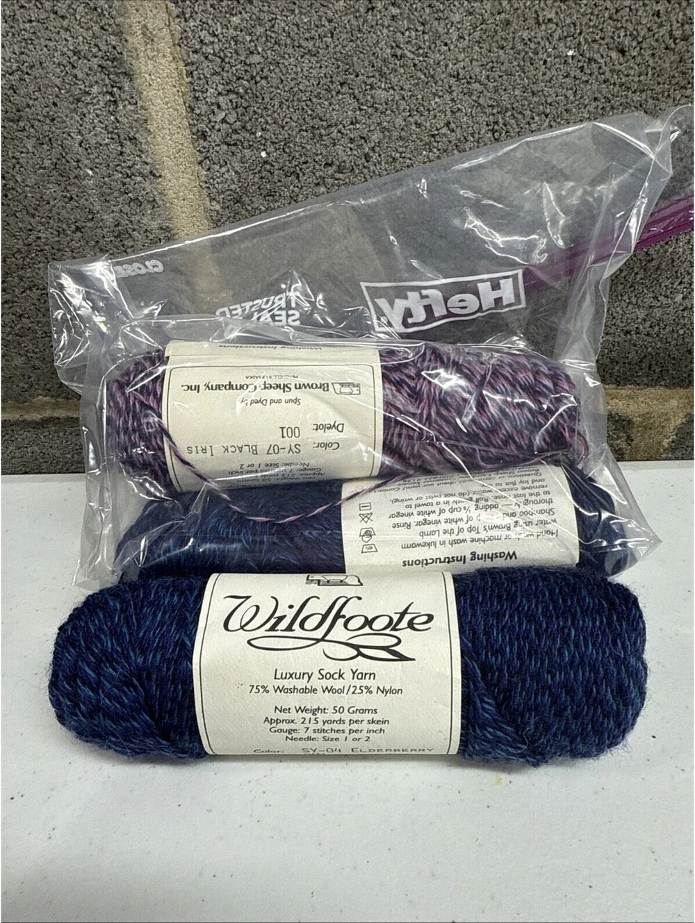 Brown Sheep Co Inc Wildfoote Luxury Sock Yarn Mixed Color 3 Skein Lot